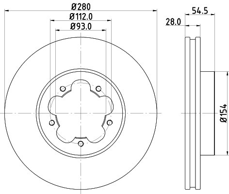 Disc frana FORD TRANSIT bus (2006 - 2014) KRIEGER 0950004192 piesa NOUA