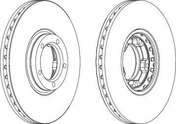 Disc frana FORD TRANSIT bus (E) (1994 - 2000) FERODO DDF849 piesa NOUA