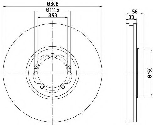 Disc frana FORD TRANSIT caroserie (2013 - 2016) TEXTAR 92273003 piesa NOUA