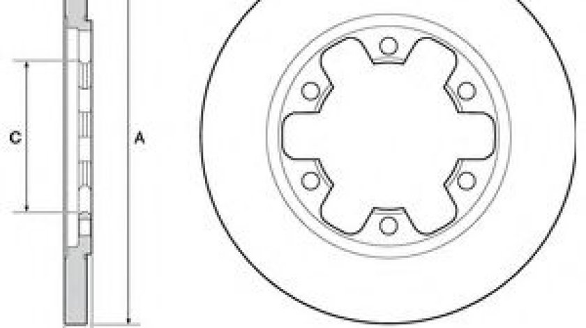 Disc frana FORD TRANSIT caroserie (2013 - 2016) DELPHI BG4680C piesa NOUA