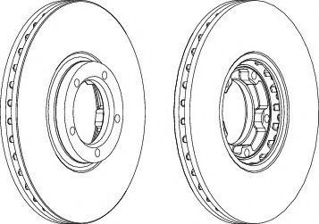 Disc frana FORD TRANSIT caroserie (E) (1994 - 2000) FERODO DDF849 piesa NOUA