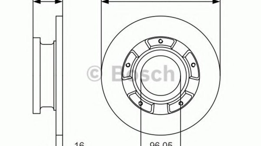 Disc frana FORD TRANSIT CUSTOM bus (2012 - 2016) BOSCH 0 986 479 A50 piesa NOUA