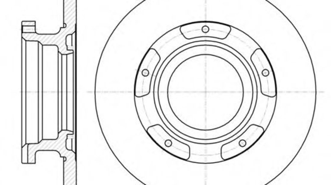 Disc frana FORD TRANSIT platou / sasiu (2006 - 2014) REMSA 61107.00 piesa NOUA