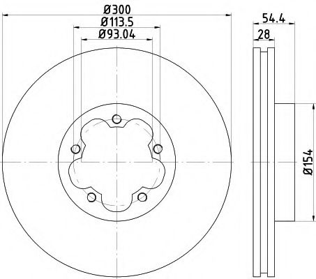 Disc frana FORD TRANSIT platou / sasiu (2006 - 2014) TEXTAR 92231500 piesa NOUA