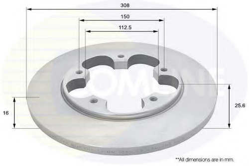 Disc frana FORD TRANSIT platou / sasiu (2013 - 2016) COMLINE ADC1268 piesa NOUA