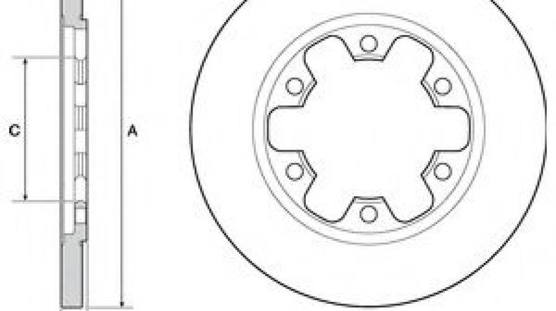 Disc frana FORD TRANSIT platou / sasiu (2013 - 2016) DELPHI BG4680C piesa NOUA