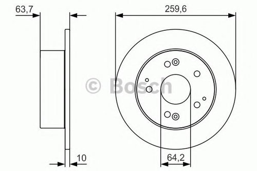 Disc frana HONDA ACCORD VI (CG, CK) (1997 - 2003) BOSCH 0 986 479 V39 piesa NOUA