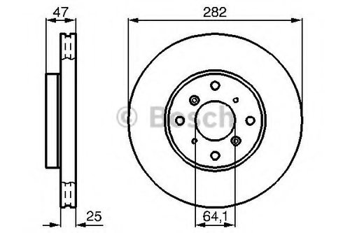 Disc frana HONDA ACCORD VI Hatchback (CH) (1999 - 2002) BOSCH 0 986 478 982 piesa NOUA