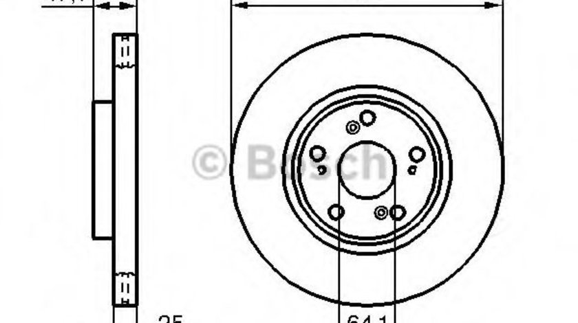 Disc frana HONDA ACCORD VII (CL) (2003 - 2008) BOSCH 0 986 479 227 piesa NOUA