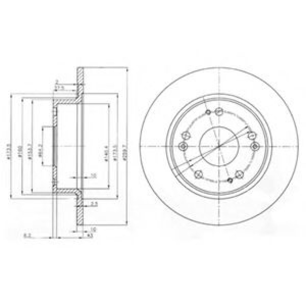 Disc frana HONDA ACCORD VII (CM) (2002 - 2008) DELPHI BG3964 piesa NOUA