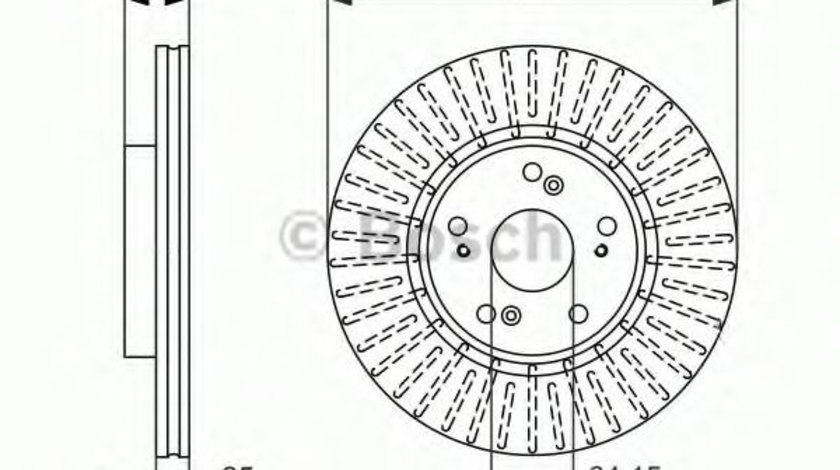 Disc frana HONDA ACCORD VIII (CU) (2008 - 2016) BOSCH 0 986 479 744 piesa NOUA