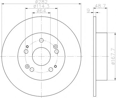 Disc frana HONDA ACCORD VIII TOURER (2008 - 2016) TEXTAR 92204300 piesa NOUA