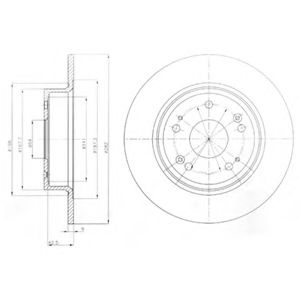 Disc frana HONDA ACCORD VIII TOURER (2008 - 2016) DELPHI BG4249 piesa NOUA