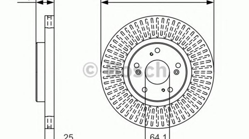 Disc frana HONDA CIVIC IX Hatchback (FK) (2012 - 2016) BOSCH 0 986 479 B02 piesa NOUA