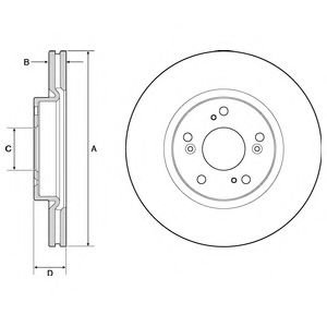 Disc frana HONDA CIVIC IX Hatchback (FK) (2012 - 2016) DELPHI BG4698C piesa NOUA