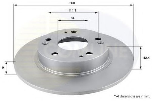 Disc frana HONDA CIVIC IX Hatchback (FK) (2012 - 2016) COMLINE ADC0555 piesa NOUA