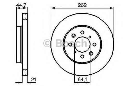 Disc frana HONDA CIVIC VI Limuzina (EJ, EK) (1995 - 2001) BOSCH 0 986 479 B23 piesa NOUA