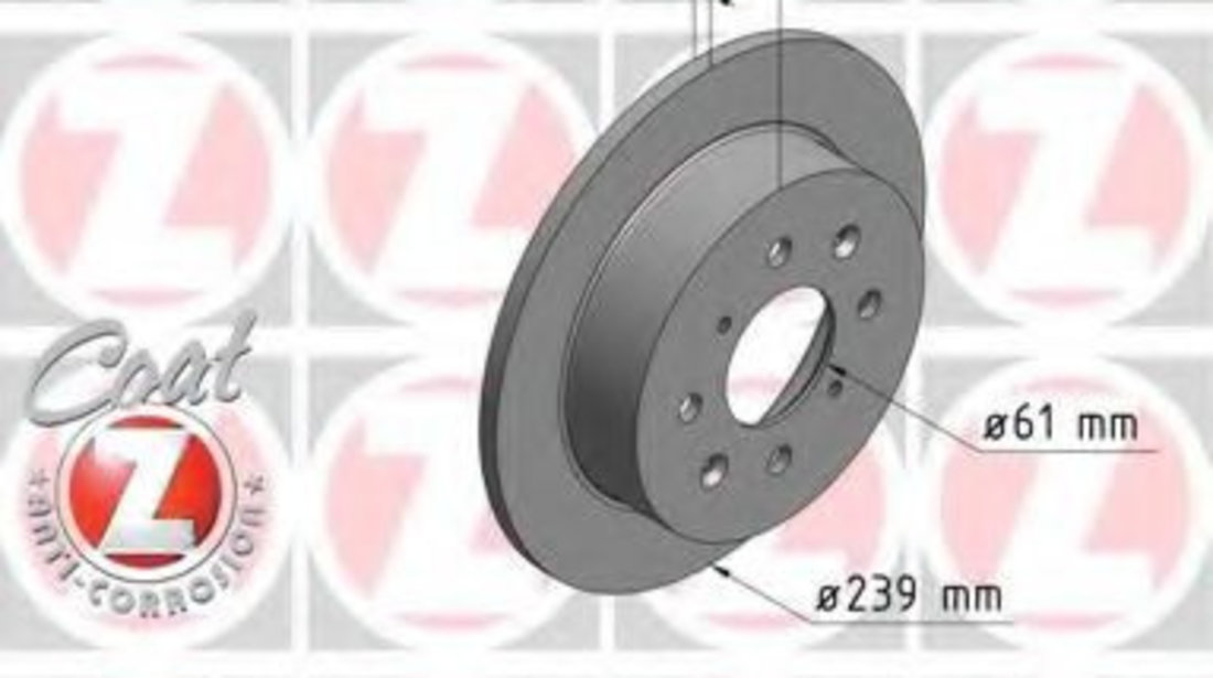 Disc frana HONDA CIVIC VI Limuzina (EJ, EK) (1995 - 2001) ZIMMERMANN 280.3180.20 piesa NOUA