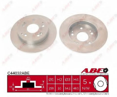 Disc frana HONDA CIVIC VII Cupe (EM2) (2001 - 2005) ABE C44032ABE piesa NOUA