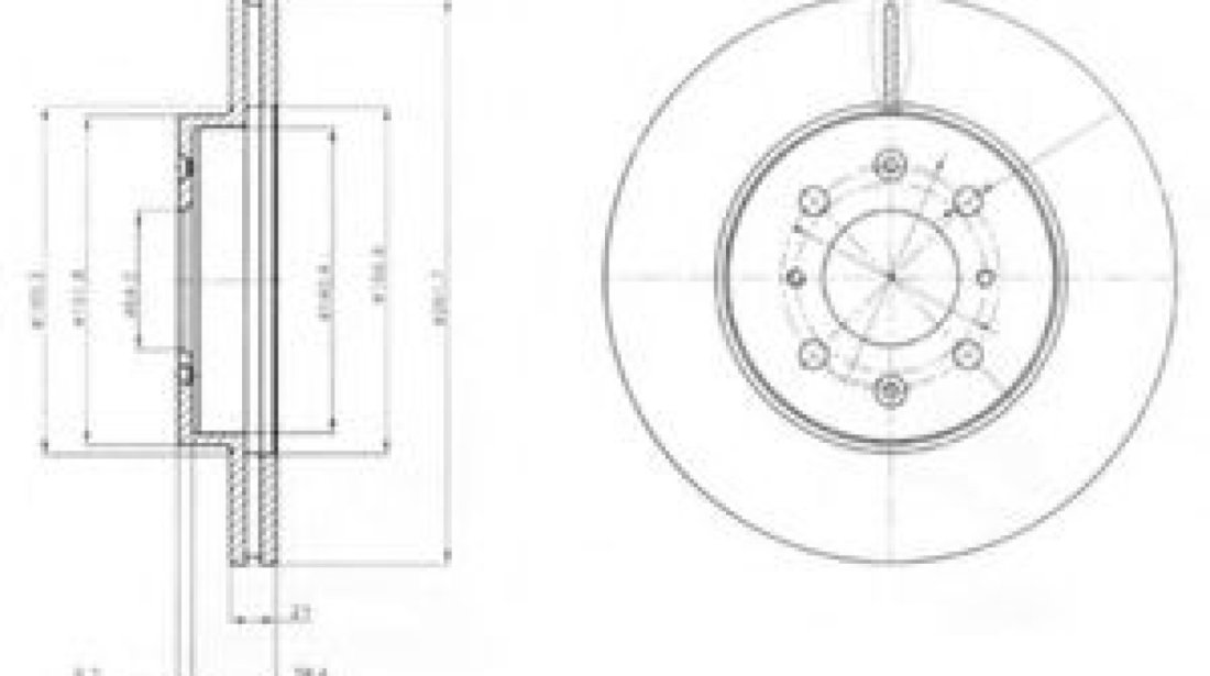 Disc frana HONDA CIVIC VII Cupe (EM2) (2001 - 2005) DELPHI BG2759 piesa NOUA