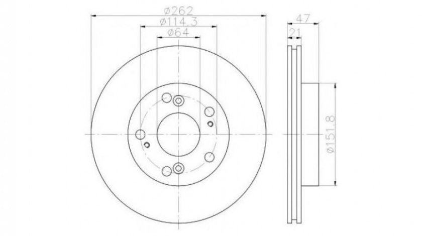 Disc frana Honda CIVIC VII Hatchback (EU, EP, EV) 1999-2006 #2 09545730