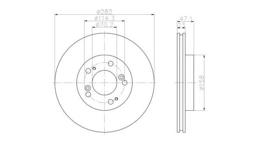 Disc frana Honda CR-V I (RD) 1995-2002 #2 09689310