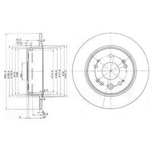 Disc frana HONDA CR-V II (RD) (2001 - 2006) DELPHI BG3979 piesa NOUA