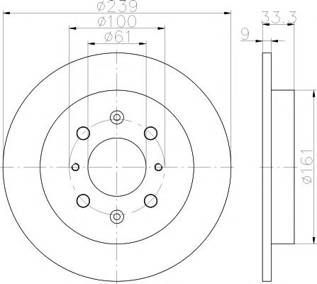 Disc frana HONDA JAZZ III (GE) (2007 - 2013) TEXTAR 92204000 piesa NOUA