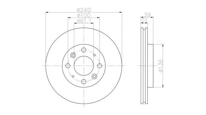 Disc frana Honda LOGO (GA3) 1999-2002 #2 0986479033