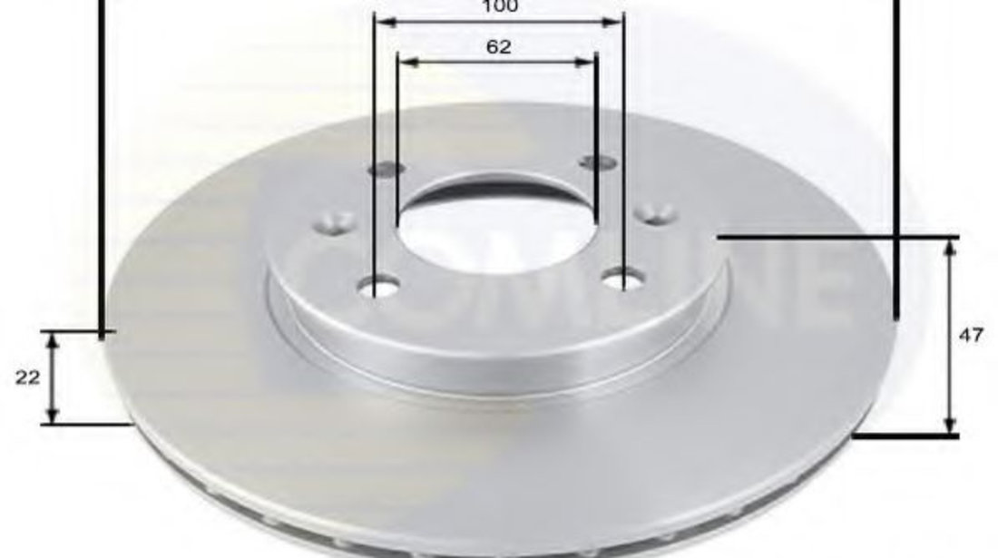 Disc frana HYUNDAI ACCENT III (MC) (2005 - 2010) COMLINE ADC1077V piesa NOUA