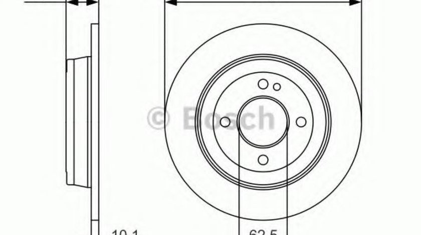 Disc frana HYUNDAI ACCENT IV limuzina (RB) (2010 - 2016) BOSCH 0 986 479 A44 piesa NOUA