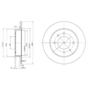 Disc frana HYUNDAI ELANTRA (XD) (2000 - 2006) DELPHI BG3070 piesa NOUA