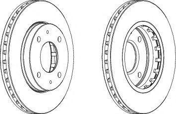 Disc frana HYUNDAI ELANTRA (XD) (2000 - 2006) FERODO DDF1270 piesa NOUA