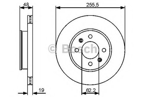 Disc frana HYUNDAI GETZ (TB) (2002 - 2010) BOSCH 0 986 479 459 piesa NOUA