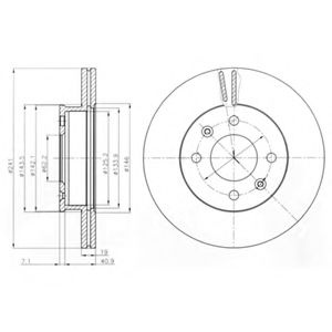 Disc frana HYUNDAI GETZ (TB) (2002 - 2010) DELPHI BG4009 piesa NOUA