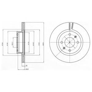 Disc frana HYUNDAI i10 (PA) (2007 - 2013) DELPHI BG4295 piesa NOUA