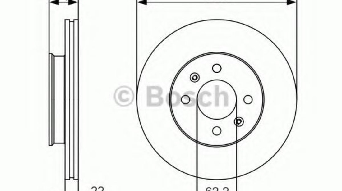 Disc frana HYUNDAI i20 (GB) (2014 - 2016) BOSCH 0 986 479 R77 piesa NOUA