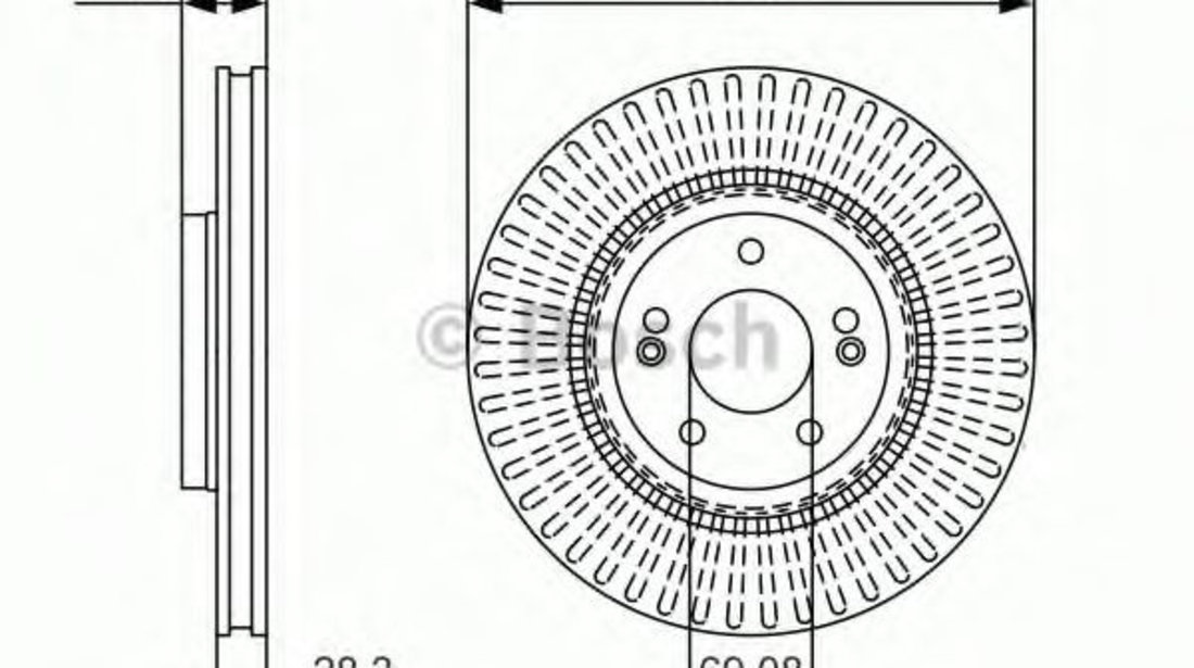 Disc frana HYUNDAI i40 (VF) (2012 - 2016) BOSCH 0 986 479 A21 piesa NOUA