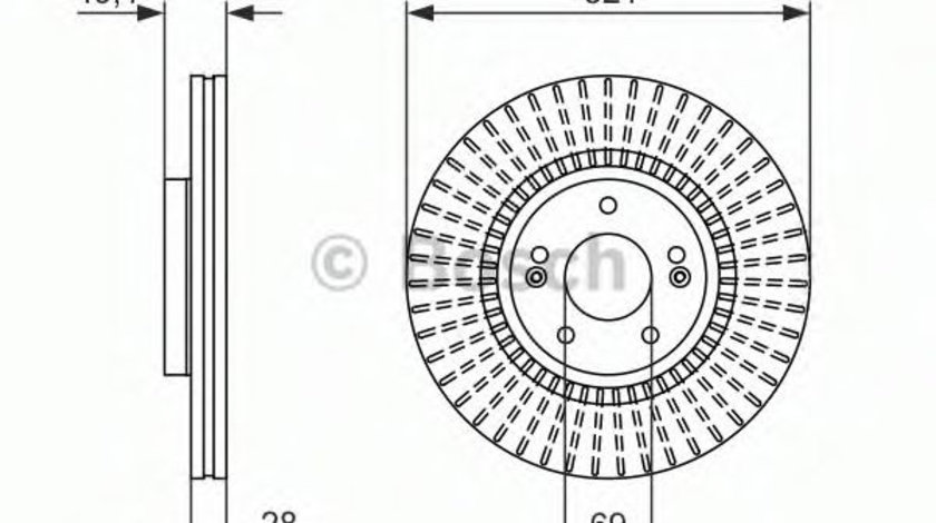 Disc frana HYUNDAI SANTA FE II (CM) (2005 - 2012) BOSCH 0 986 479 786 piesa NOUA