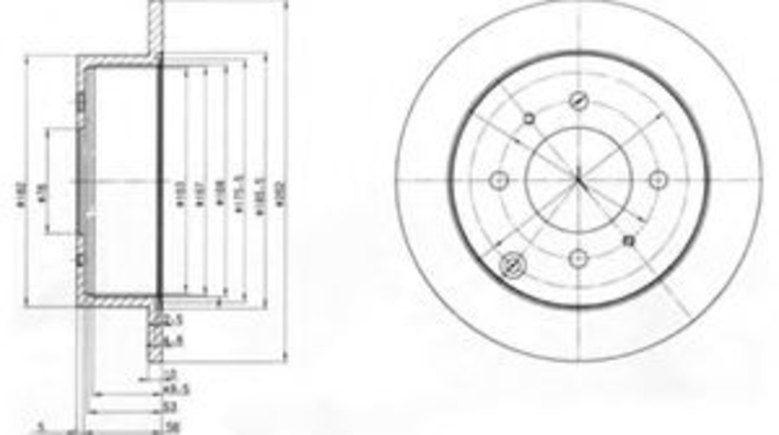 Disc frana HYUNDAI SONATA IV (EF) (1998 - 2005) DELPHI BG4010 piesa NOUA