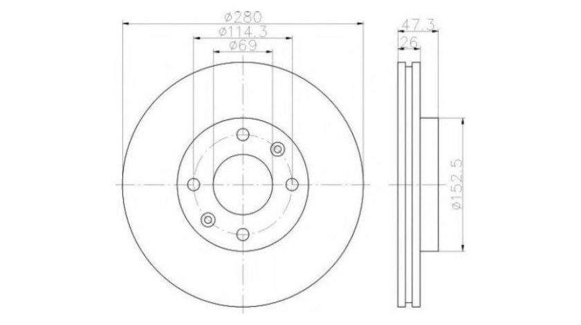 Disc frana Hyundai SONATA Mk III (EF) 1998-2005 #2 0986479229