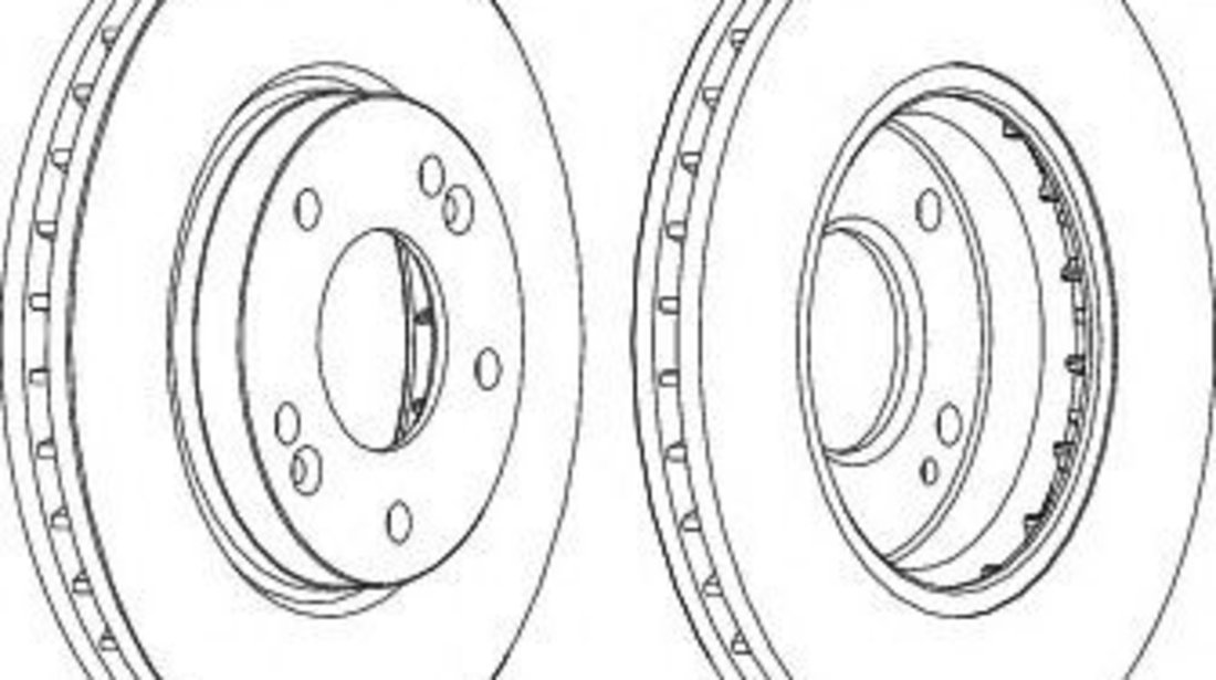 Disc frana HYUNDAI TRAJET (FO) (2000 - 2008) FERODO DDF1239 piesa NOUA