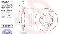 Disc frana HYUNDAI TUCSON (JM) (2004 - 2010) BREMB...