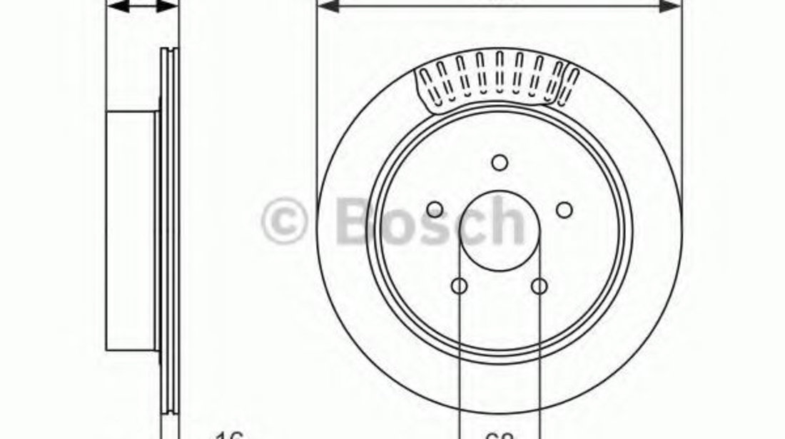 Disc frana INFINITI Q50 (2013 - 2016) BOSCH 0 986 479 606 piesa NOUA