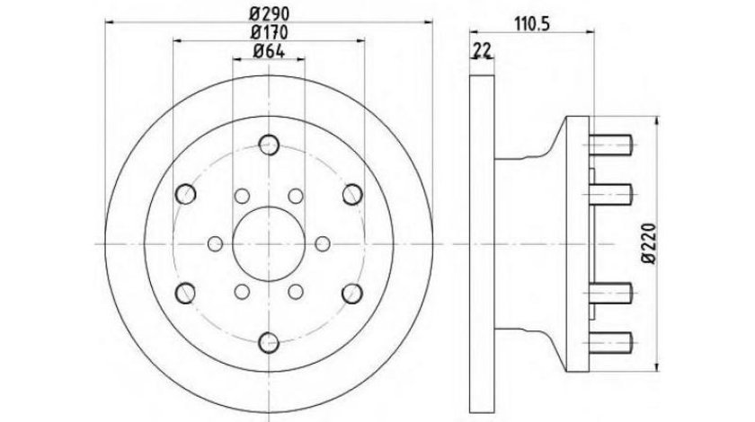 Disc frana Iveco DAILY III bus 1999-2006 #2 08945920