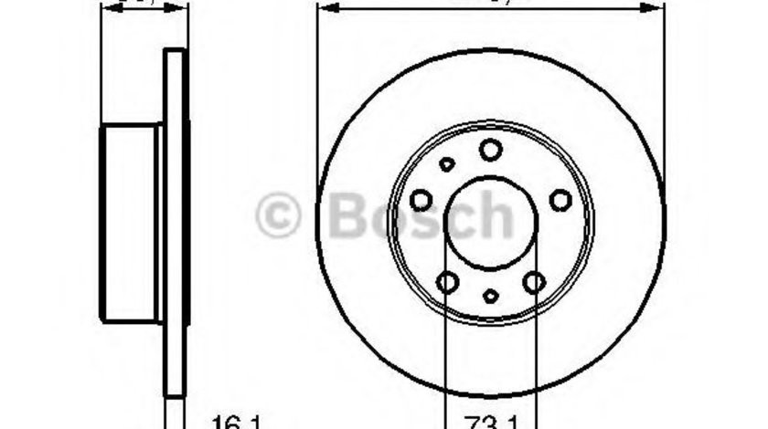 Disc frana IVECO DAILY III bus (1999 - 2006) BOSCH 0 986 479 161 piesa NOUA