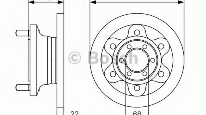 Disc frana IVECO DAILY III caroserie inchisa/combi (1997 - 2007) BOSCH 0 986 479 S95 piesa NOUA