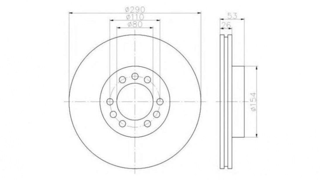 Disc frana Iveco DAILY III platou / sasiu 1999-2006 #2 00000500322079