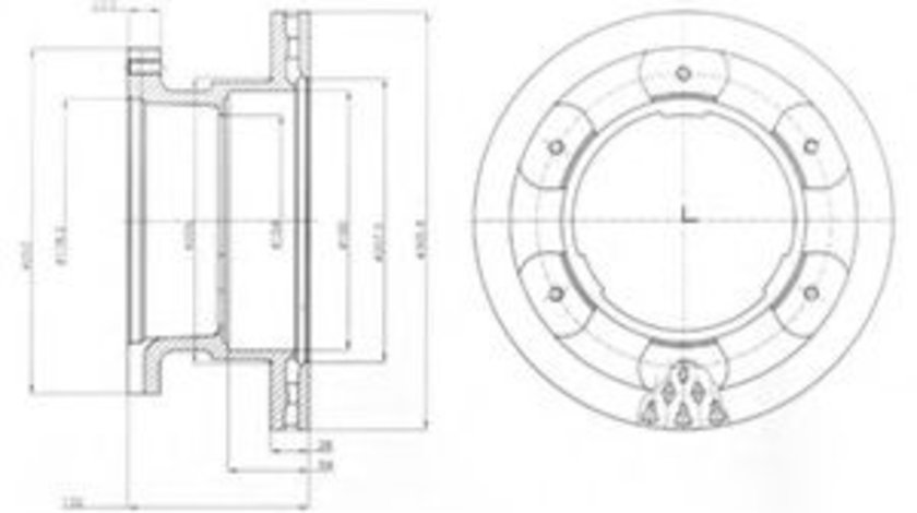 Disc frana IVECO DAILY IV caroserie inchisa/combi (2006 - 2012) DELPHI BG9069 piesa NOUA