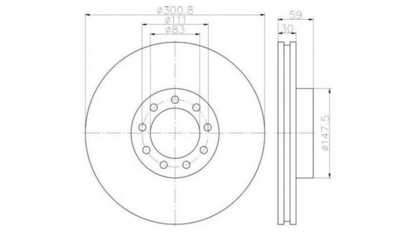 Disc frana Iveco DAILY IV caroserie inchisa/combi 2006-2012 #2 09976210